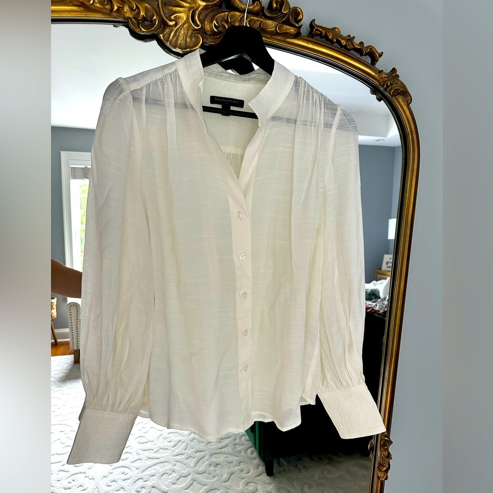 Striking Creamy White Blouse (Never Worn)